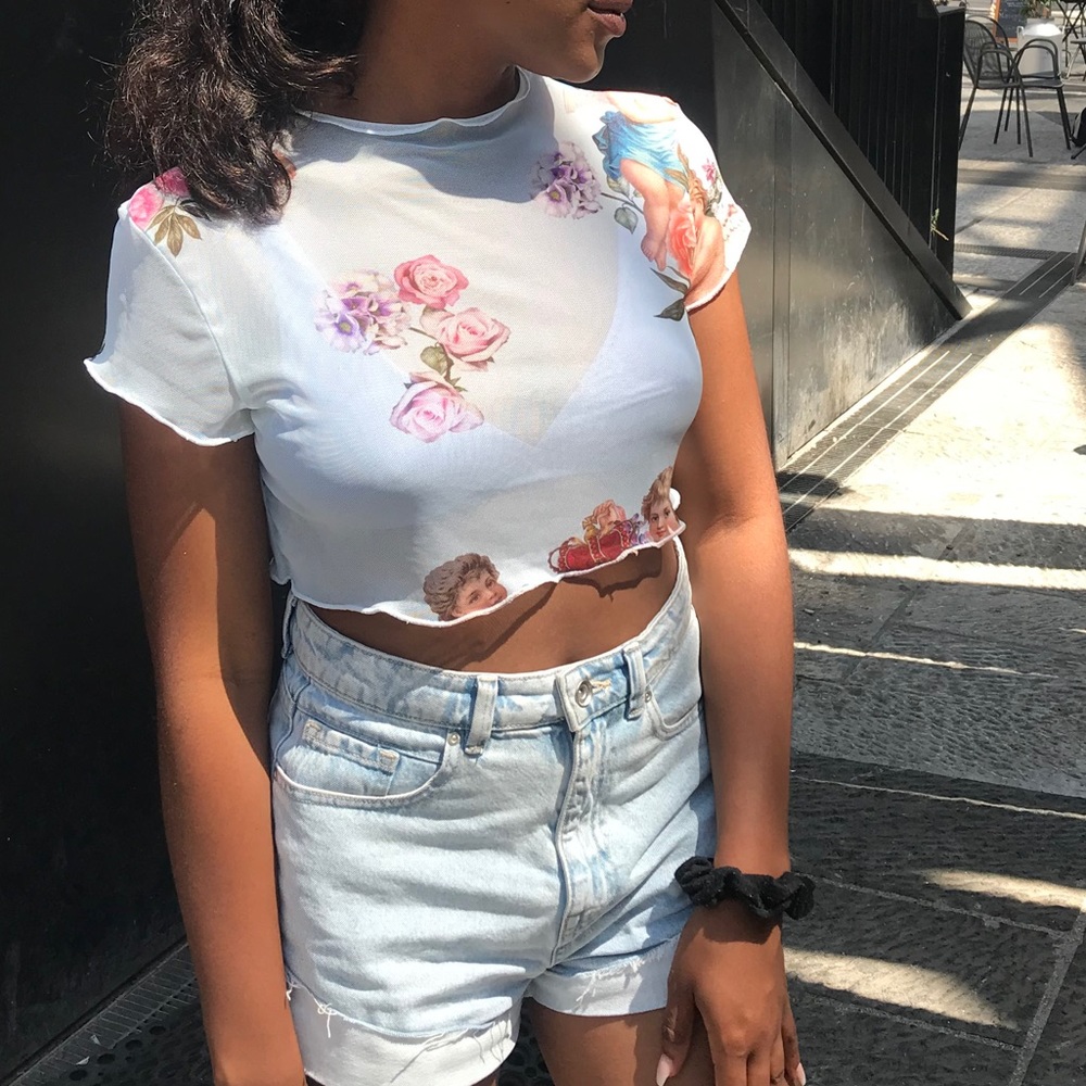 Sheer crop top